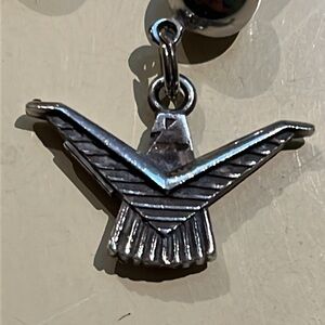 Sterling Thunderbird Keychain (like Ford Thunderbird logo)
